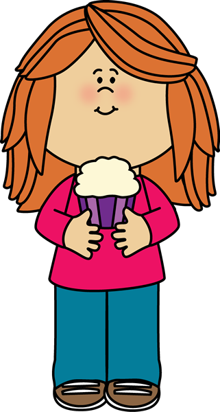 Girl Holding a Cupcake