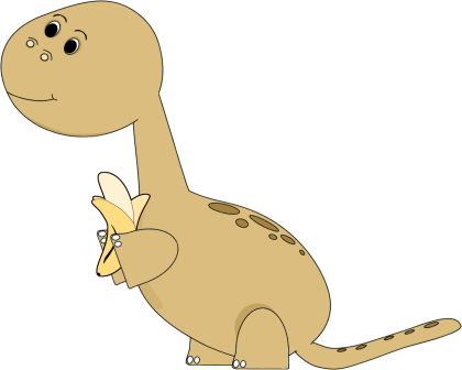 Dinosaur Eating a Banana