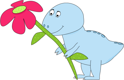 Tyrannosaurus Rex with a Flower