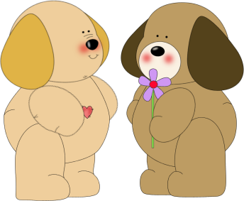 Dogs Trading a Flower