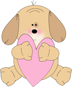 Puppy Hugging Heart