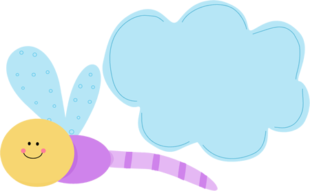 Purple Dragonfly and Cloud