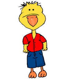 Yellow Cartoon Duck