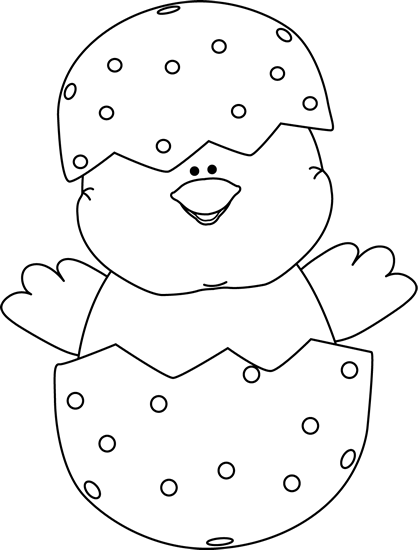 black and white easter clipart