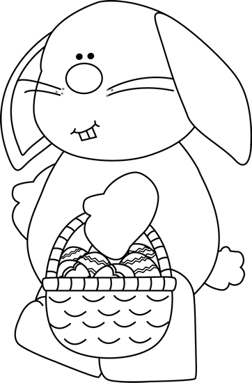 Black and White Easter Bunny