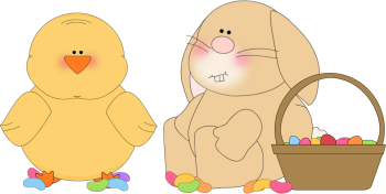 Easter Chick and Easter Bunny