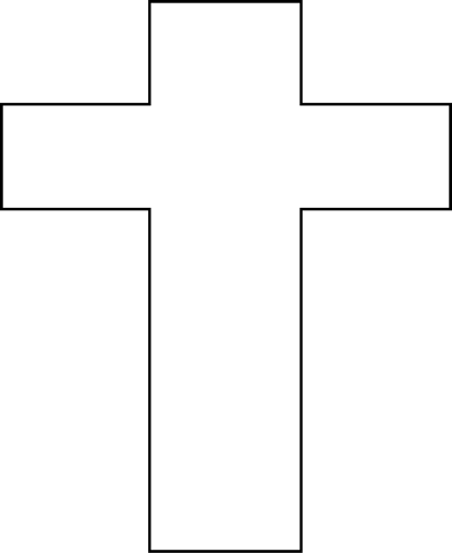 Black and White Easter Cross