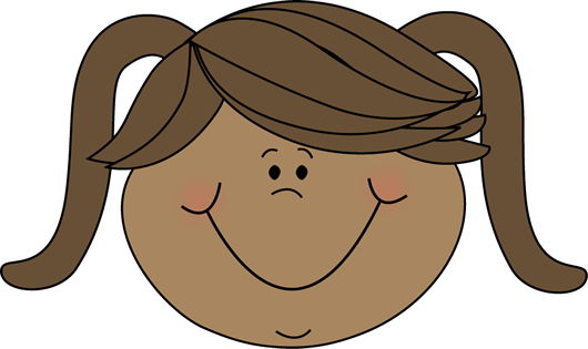 Little Girl Cartoon Happy Face