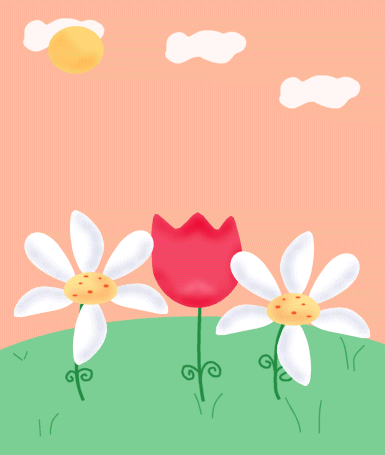 spring scene clip art