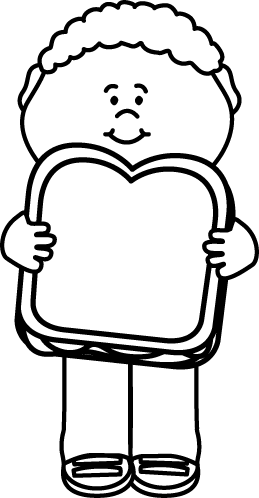 sandwich clipart black and white