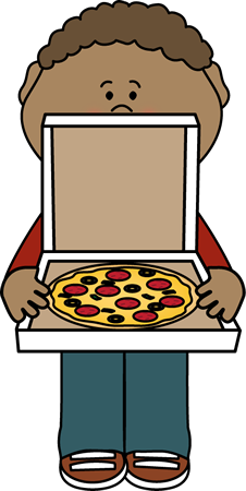 Boy Holding Pizza Box