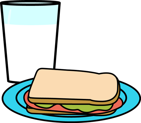 Glass of Milk and Sandwich