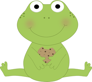 Frog Eating a Cookie