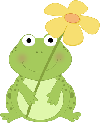 Frog Holding a Flower