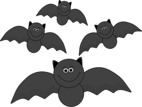 Group of Flying Bats