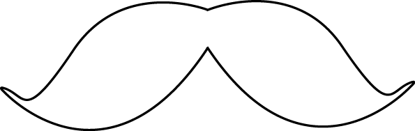 Black and White Mustache