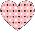 Pink Polka Dot Heart
