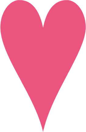 Tall Skinny Pink Heart