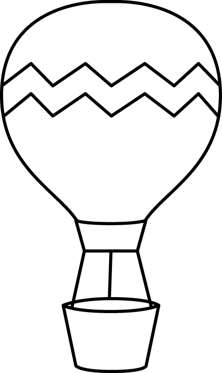 Black and White Striped Hot Air Balloon