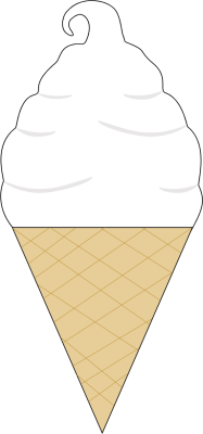 Vanilla Soft Serve Ice Cream Cone