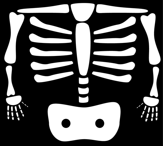 x ray black and white clipart