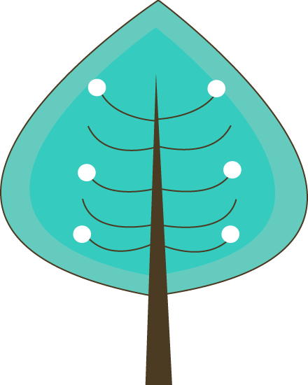 Teal Winter Tree