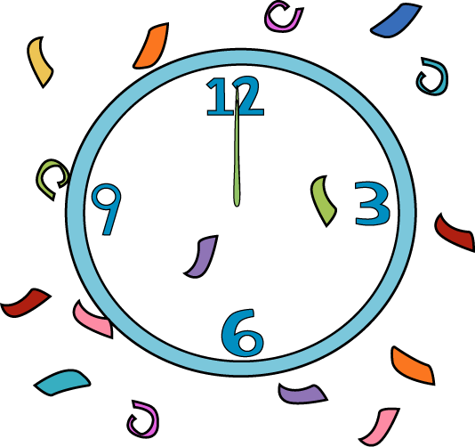 new years eve clock clip art