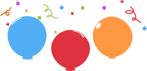 Balloons and Confetti Clip Art Image