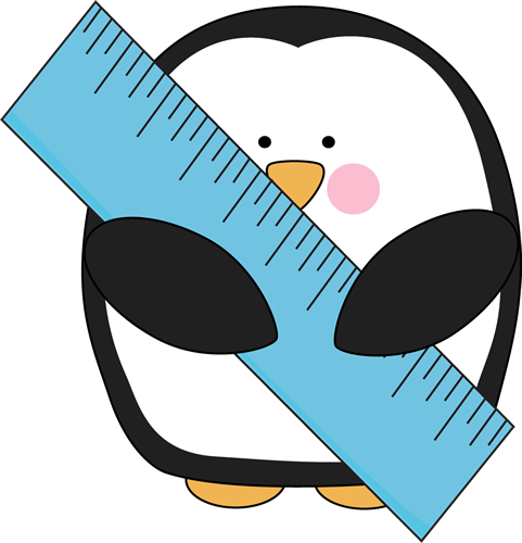 Penguin Holding a Ruler