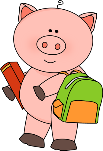 Pig Going to School
