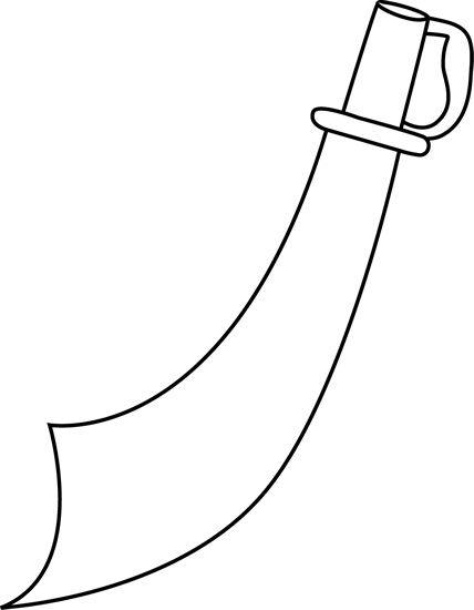 Black and White Pirate Sword