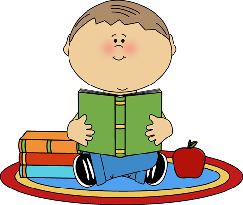 kid reading clip art