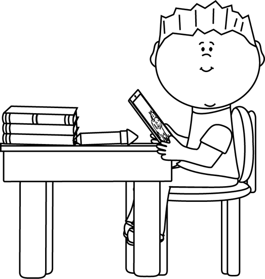 black and white boy at school desk with tablet clip art black and white boy at school desk with tablet image black and white boy at school desk with