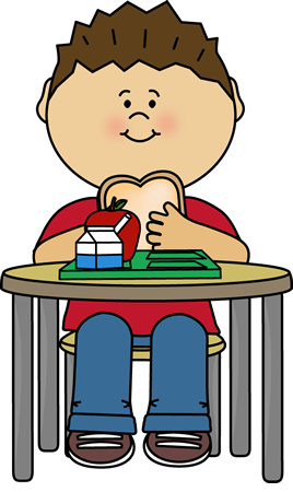 child eating snack clipart