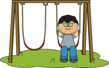 Boy Swinging Clip Art
