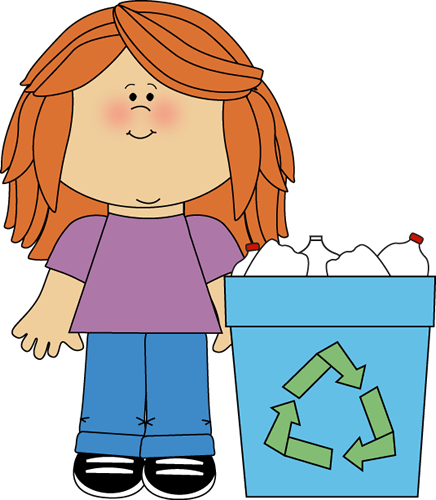 Girl Classroom Recycler Clip Art