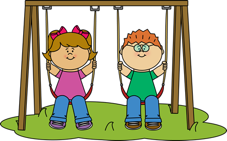 Kids Swinging Clip Art