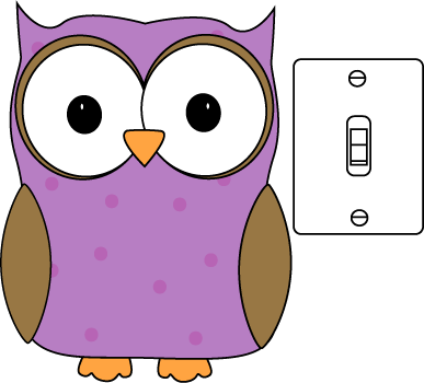 Owl Classroom Lights Job Clip Art