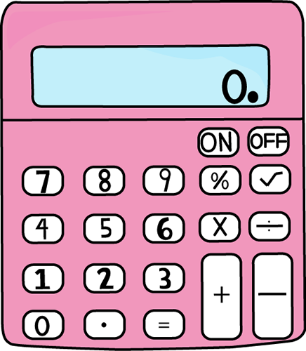 Pink Calculator Clip Art Pink Calculator Vector Image