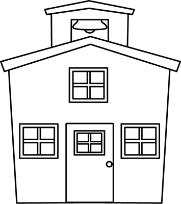 Black and White Schoolhouse