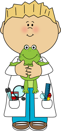 Boy Scientist Holding a Frog