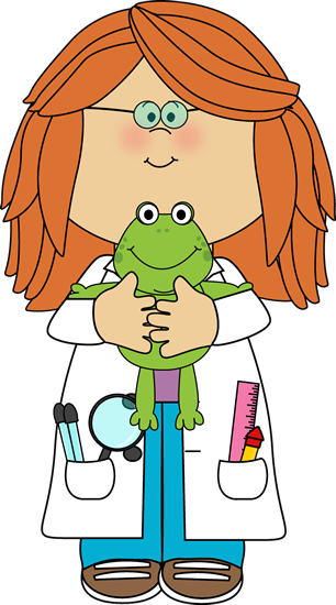 Girl Scientist with Frog
