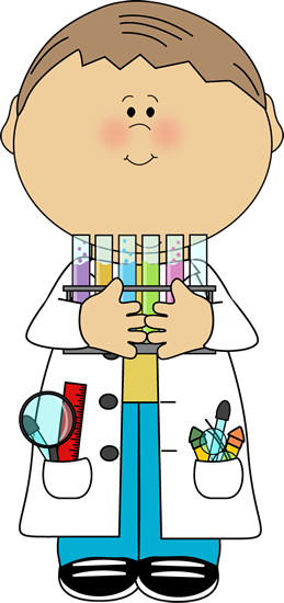 Kid Scientist with Test Tubes
