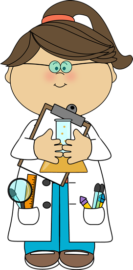 Scientist with Clipboard and Beaker