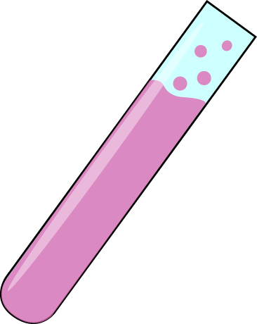 Test Tube with Bubbling Pink Liquid