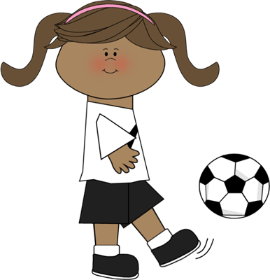 Girl Kicking Soccer Ball