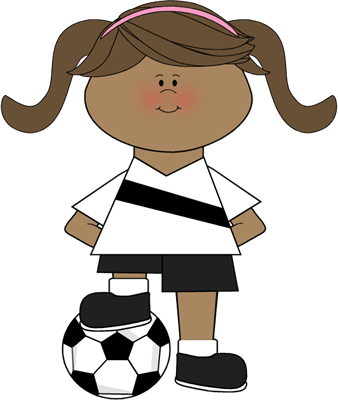 Girl With Foot on Soccer Ball