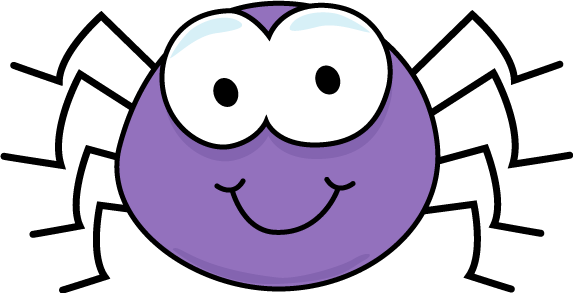 Purple Cartoon Spider
