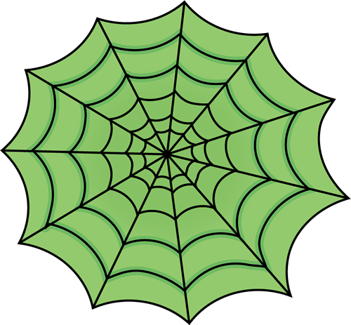 Green Spider Web Clip Art