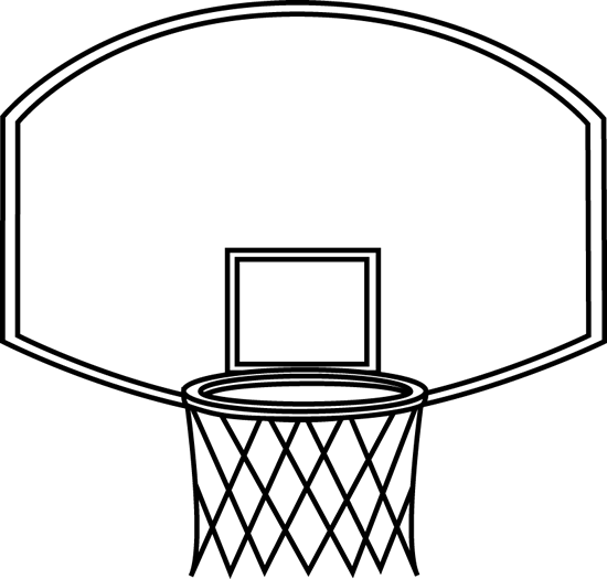 Black and White Basketball Backboard